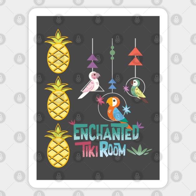 Enchanted Tiki Room Magnet by WereAllMadBoutique